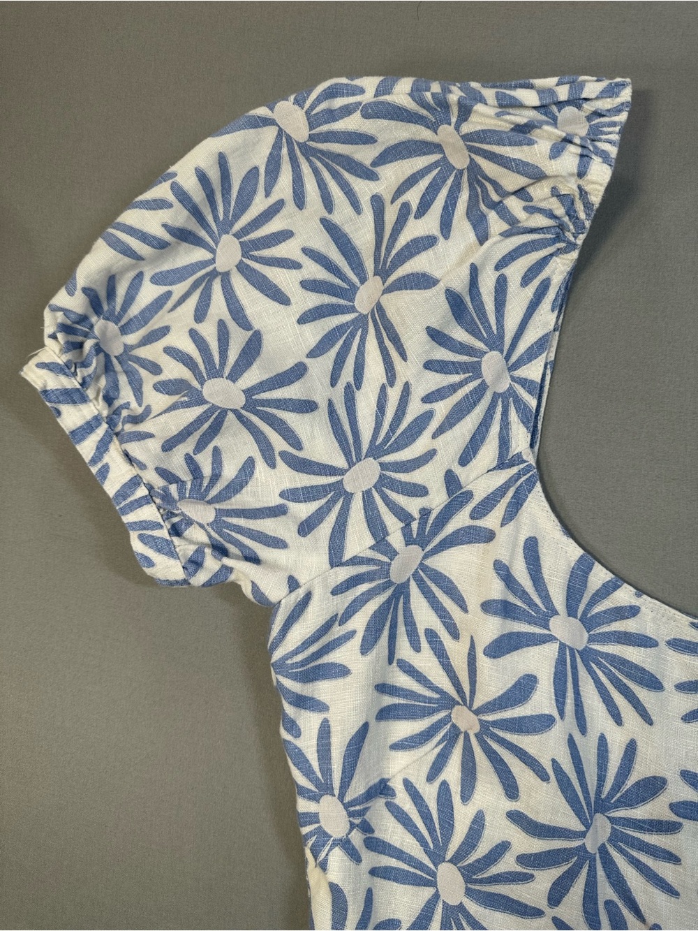 Polo Ralph Lauren Kai Linen Midi Dress, Blue Daisy Floral Print - Womens 14 - Picture 11 of 16